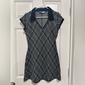 Jonathan Martin Black and Gray Plaid Mini Dress